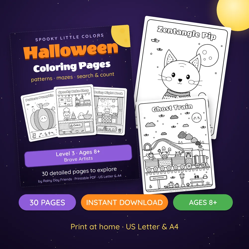 Brave Artists coloring book cover with sample pages